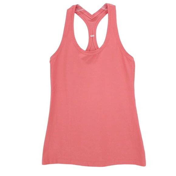LULULEMON Cool Racerback Tank Top Raspberry Cream Coral Pink Size Estimated 6 - Picture 1 of 3